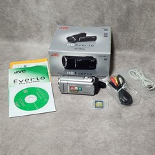 JVC HD Everio Memory Camcorder Camera silver GZ-HM30 with extras  original Box
