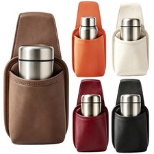 Leather Car Door Cup Holder For Window Wide-mouth Organizer For Drinks Phone