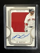 2022 Topps Definitive Collection Autograph Relic Card of J.D. Martinez #ARC-JDM