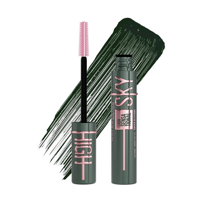 Maybelline New York Lash Sensational Green Altitude, Dunkelgrüne Mascara Für Ein
