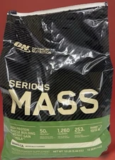 Optimum Nutrition Serious Mass Gainer Protein Powder, Vanilla , 12lb. Exp. 6/27