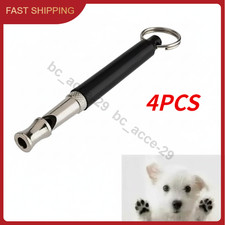 4x Dog Training WHISTLE UltraSonic Obedience Stop Barking Pet Sound Pitch Black