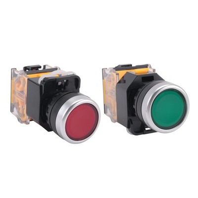 2Pcs 22Mm Mount 10A 380V DPST Rot GrüN Momentary Push Button  K5P57535
