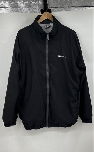 Reebok, Reebok Black Full Zip Mesh Lined Vintage Windbreaker Men's L Streetwear