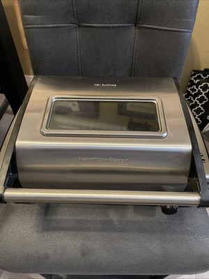 Hamilton Beach Indoor Searing Grill, Removable Non-Stick, Stainless Steel