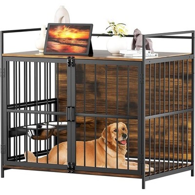 Dog Crate Furniture Cages for Large Dogs Indoor Heavy Duty Super Sturdy 41''