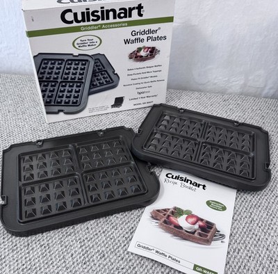 Cuisinart Griddler Waffle Plates Black Griddle Kit GR-WAFP use with Griddler