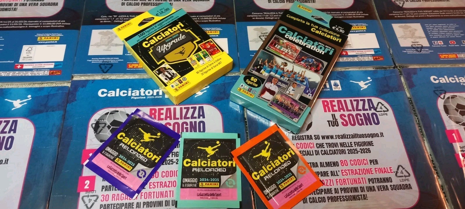 PANINI FOOTBALLERS UPGRADE UPDATES 2024-25 +CELEBRATION +3 RELOADED SACHETS