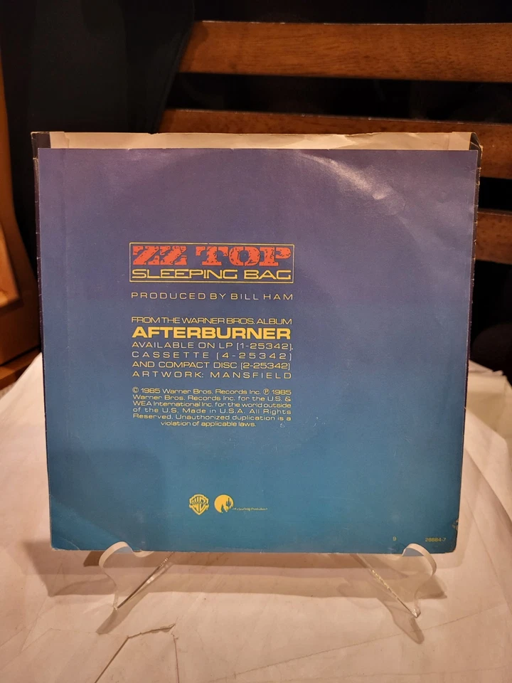 ZZ TOP – SLEEPING BAG - VINYL EP SINGLE 45RPM BLACK - VG+ - A32 Foto 2 de 4
