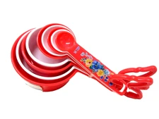 Pioneer Woman Delaney Measuring Cups & Spoons Set Pink White Prairie Cottagecore