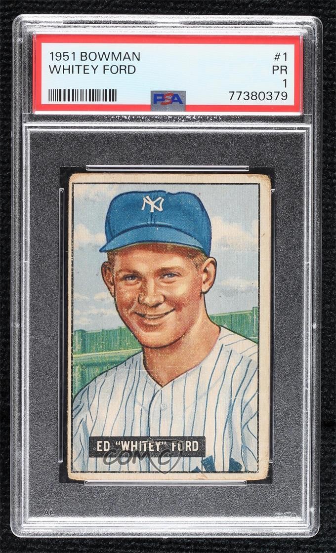 1951 Bowman Ed Whitey Ford #1 PSA 1 HOF ey2