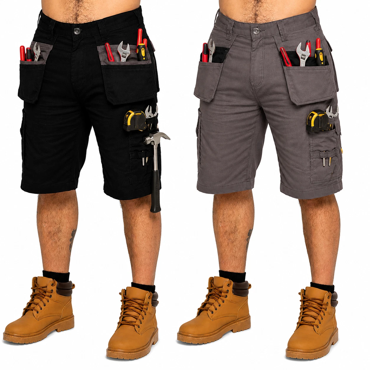 Mens Utility Cargo Work Shorts Heavy Duty Multi Pocket Combat Half Pants
Opens in a new window or ta