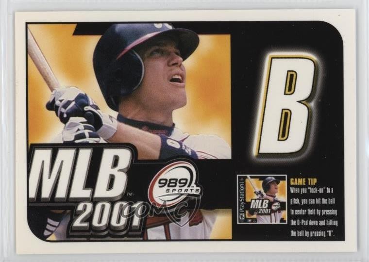 2000 Upper Deck MVP MLB 2001 Sweepstakes/Game Tips Chipper Jones #B HOF g2x
