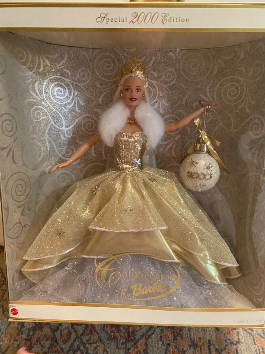 2000 Millennium Gold Holiday Barbie with disco ball! | eBay