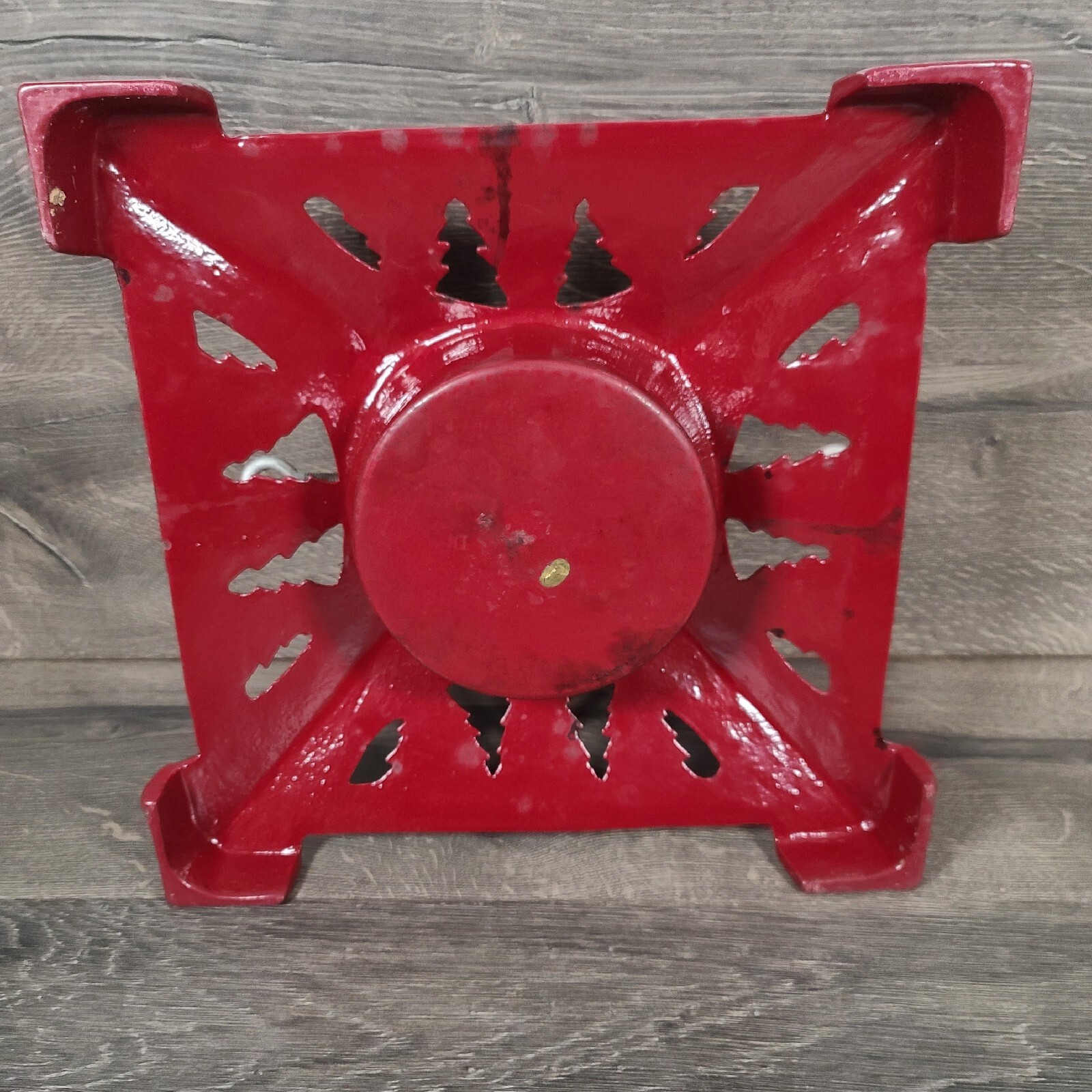 14 Inch Square Cast Iron Christmas Tree Stand Holds Up To 6” Diameter