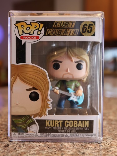 Funko Pop! Rocks #65 – Kurt Cobain – Vinyl Figure in Green Striped Shirt (with P - Picture 4 of 8