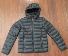 Cabela's Youth Girl Black Hooded Packable Puffer Full Zip Down L