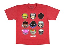 Fortnite Chibi Character Grid Big Boy's T-Shirt NWT