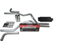 Chevy GMC 1500 96-99 2.5" Dual Exhaust Kit Flowmaster 50 Series Clamp Tip Side