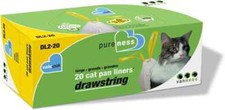 Van Ness Pets Drawstring Cat Litter Box Liners, Unscented, Large Size 20 Count