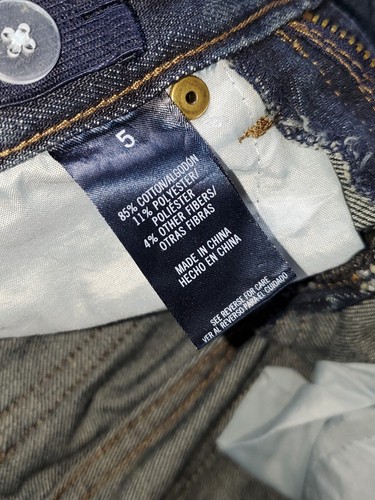 New Boys Nautica Size 5 Straight Fit Blue Jeans Adjustable Waist Girls Kids - Picture 8 of 10