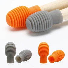 4 Pieces Drum Mute Drum Dampener Silicone Drumstick Silent Practice Tips Percuss