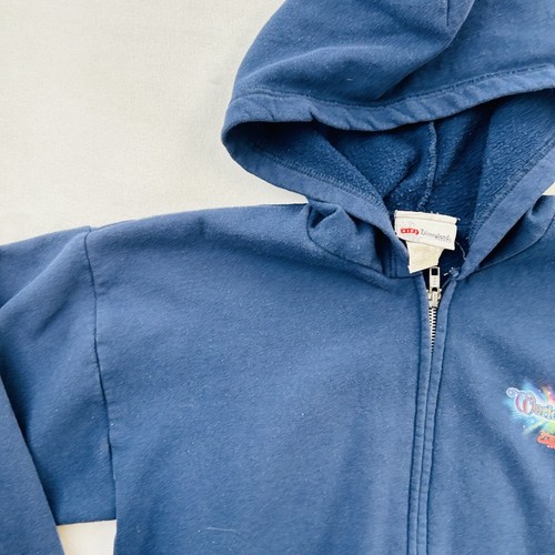 VINTAGE Disney Sweater Boys Extra Large Blue World of Color Sweatshirt Youth Kid - Picture 8 of 24