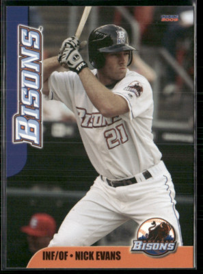 Nick Evans 2009 Buffalo Bisons Team Set Card