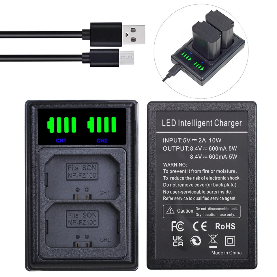 Battery Charger for Canon LC-E6 LC-E6E LP-E6 LP-E6N EOS 7D 60D 6D 70D 5D2 5D3 5D - Image 3 of 4