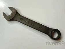 Proto 11mm Black Oxide 15-deg Offset 12-point Box End Short Combo Wrench, 4" OAL