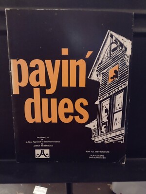 Jazz Songbook Jamey Aebersold Jazz -- Payin' Dues, Vol 15: Eight Standards VG