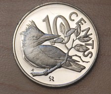 1976 British Virgin Islands 10 Cents Ringed Kingfisher