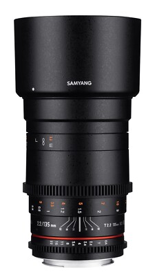 Samyang VDSLR 135mm T2.2 ED UMC Telephoto Cine Lens for Nikon F Mount