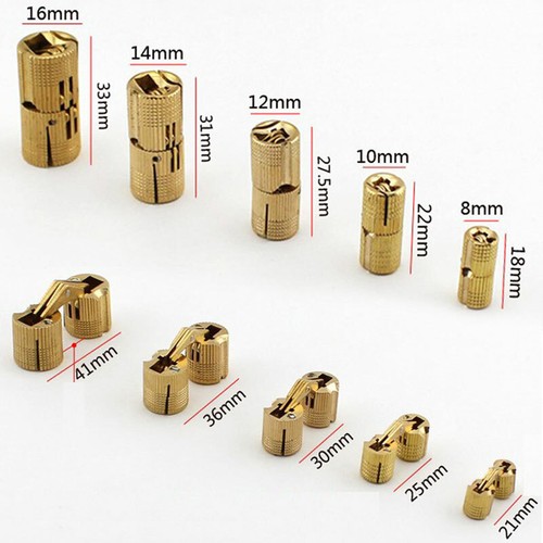 180º Solid Brass Cylinder Barrel Invisible Hinge for Caravan Worktops No Noise - 第 11/17 張圖片
