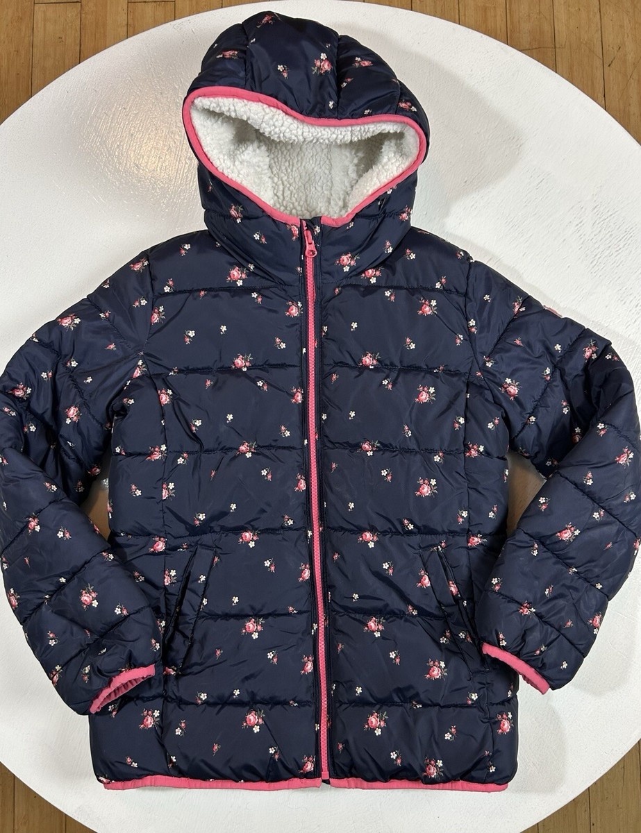 Gap Kids Youth Girls 2XL Puffer Coat Fleece Lined Zip Jacket