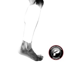 Stretch Compression Calf Leg Sleeve for Running Jogging Solid White 1 Pair