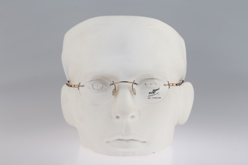 Robert Rudger 1980 174 27 HQ Titanium 90s gold & silver round eyeglasses frames - Picture 8 of 10