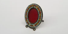 Vintage Italian Small Micro Mosaic Picture Frame for Photo Size 1" x 3/4"