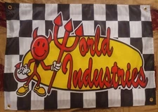 World Industries Skateboard Flame Boy Wet Willy Banner Poster Battle Steve Rocco