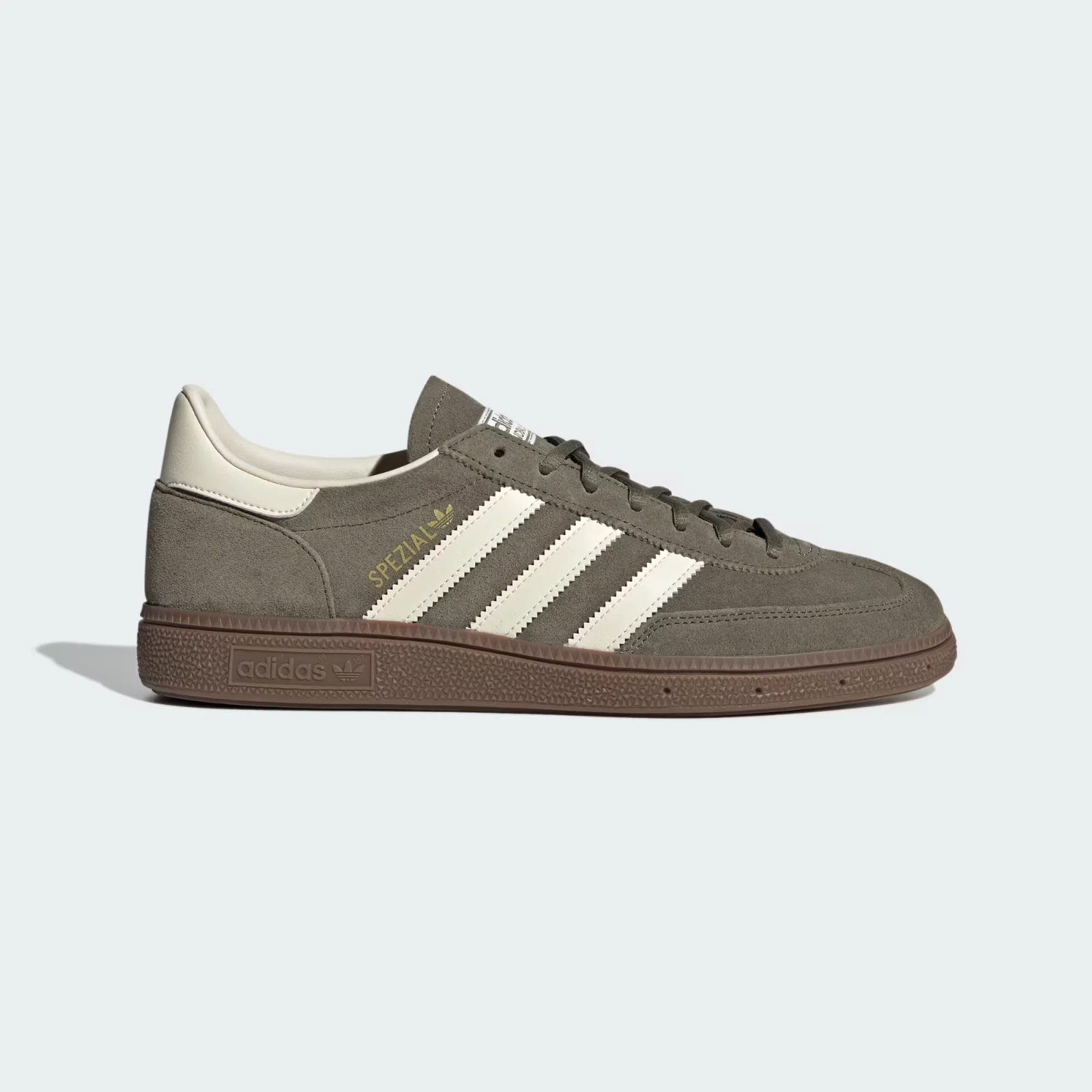 Adidas Men's Handball Spezial Shoes in Olive Strata / Cream White / Gum