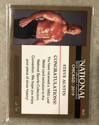 2019 STEVE AUSTIN LEAF NATIONAL CONVENTION 1992 BLUE REFRACTOR SP