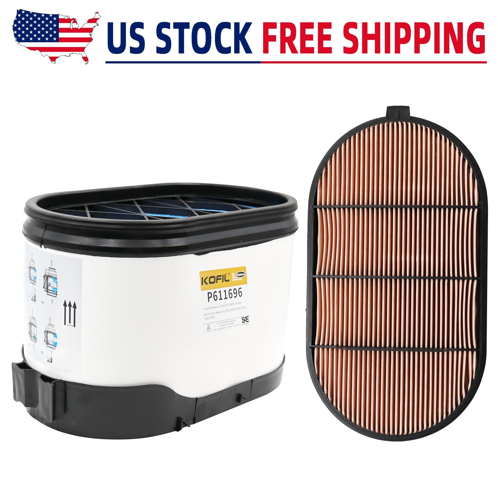 P611696 P621984 Air Filter Replaces LAF6116,P616056,AF27688,CA10738,WIX49456