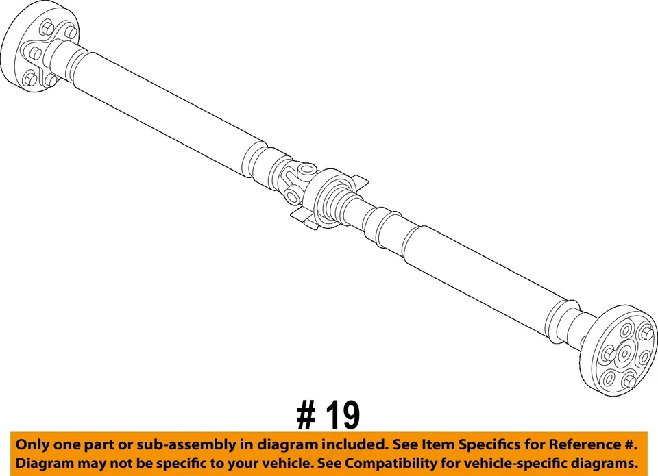 Eixo de transmissão traseiro 3.0L RWD PN 756312607f10 fabricante de equipamento original 2011 BMW 528i - Imagem 4 de 4
