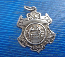 Irish Sterling Silver BOXING Fob Medal h/m 1949 Dublin Tipperary Championships