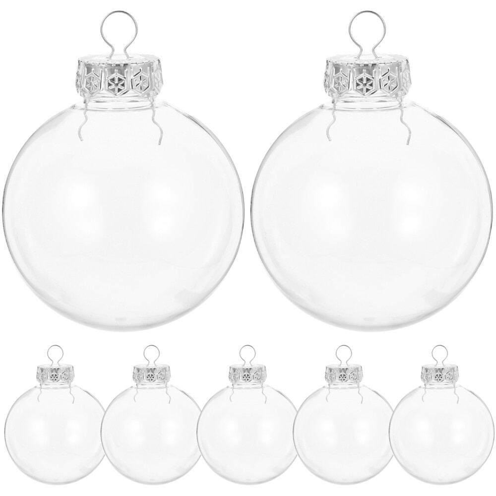 20 Pcs Christmas Bulb Ornament Tree Ornaments Transparent Ball Nativity