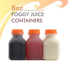 150 Pack - Empty Plastic Juice Bottles with Tamper Evident Caps 8 Oz.