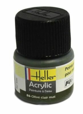 Heller 9086 -  Peinture Acrylic 086 olive clair mat, 12ml