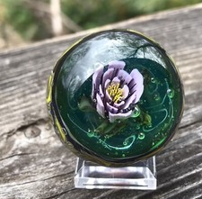 Handmade Art Glass Marble Inspired By Televerra By Sara Sally LaGrand W/blue