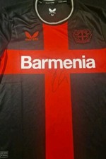 Authentic Xabi Alonso Signed Bayer Leverkusen Shirt Castore proof