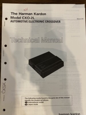HARMAN KARDON CXO-2L AUTO Service Manual *ORIGINAL* BOOK OR PDF-FREE SHIPPING 